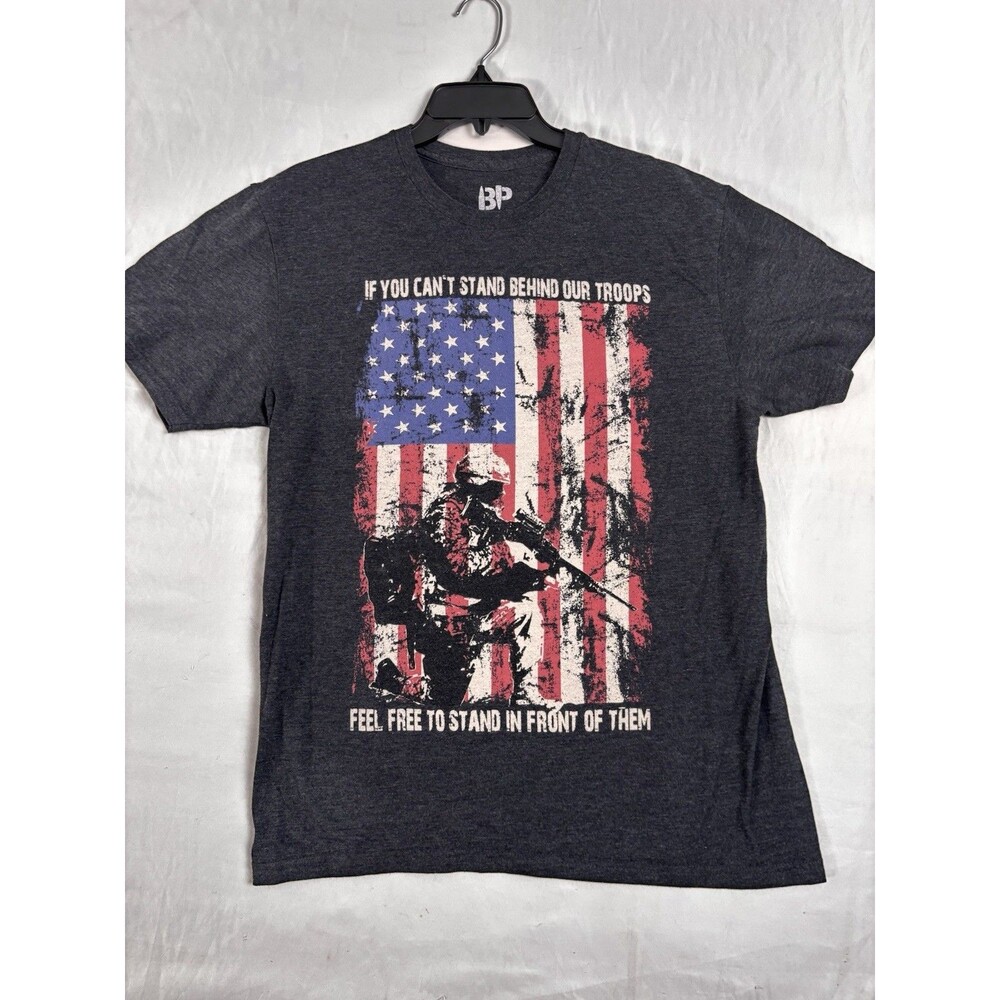 Bulletproof Apparel L American Flag Soldier Graphic T Shirt Patriotic